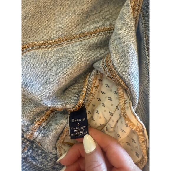 Jade Jeans "Jade Rocks" Light Wash Denim Jacket Women's Sz S Y2K Retro - Picture 5 of 7